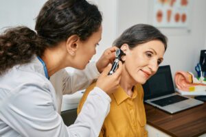 ENT Specialist Examines Patients Ear problem